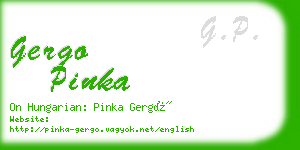 gergo pinka business card